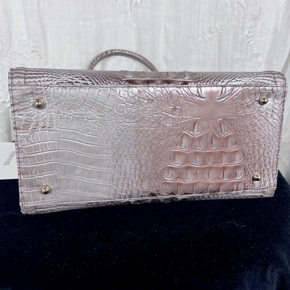 SALE! Brahmin Caroline Silver Lining Melbourne Satchel NWOT 🎉9X Host Pick🎉 - Picture 13 of 15